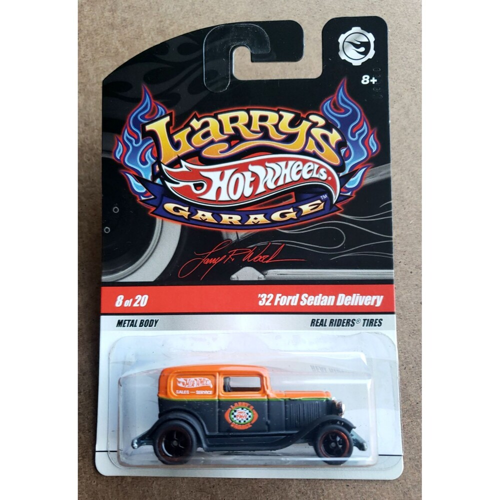 2009 Hot Wheels '32 FORD SEDAN DELIVERY Orange & Flat Black Larry's Garage #8/20